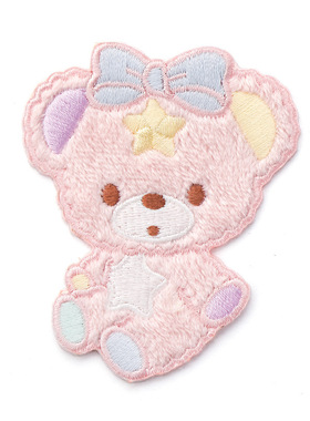 毛绒小熊布贴围巾刺绣贴包包布贴ipsd手机壳手账本装饰衣服补丁