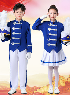 新款鼓号队服装中小学生鼓乐队服儿童仪仗队管乐队服少先队鼓号服