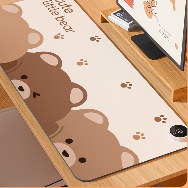 加热鼠标垫超大电发热冬天暖桌垫办公室书桌面垫学生电脑写字暖手