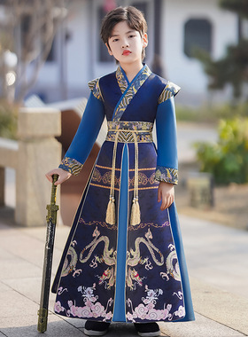 男童汉服2025新款春秋儿童新中式唐装男孩古风古装小少爷国风秋装