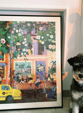 春日街道拼图框城市之光铝合金长方形1000片50.8*68.6裱框实木框