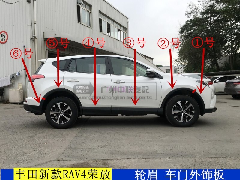 新款rav4荣放轮眉前杠叶子板后车门外饰板新品推荐