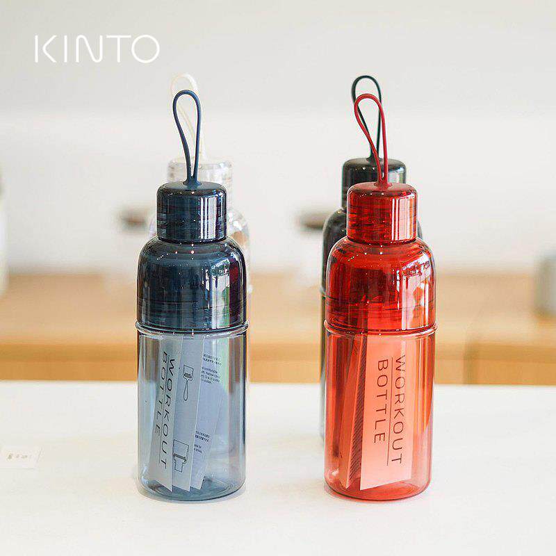 日本KINTO可携式健身杯运动水壶手提塑料WORKOUT BOTTLE树脂冷水