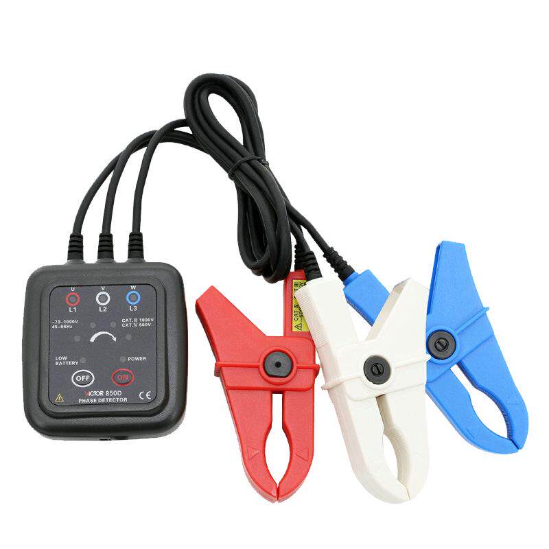 胜利相序表非接触三相相序计检相器高精度交流电相位检测仪VC850D