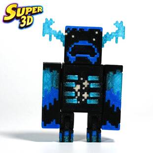 MC我的世界坚守者像素风游戏周边模型模型摆件礼物3D打印可动人偶