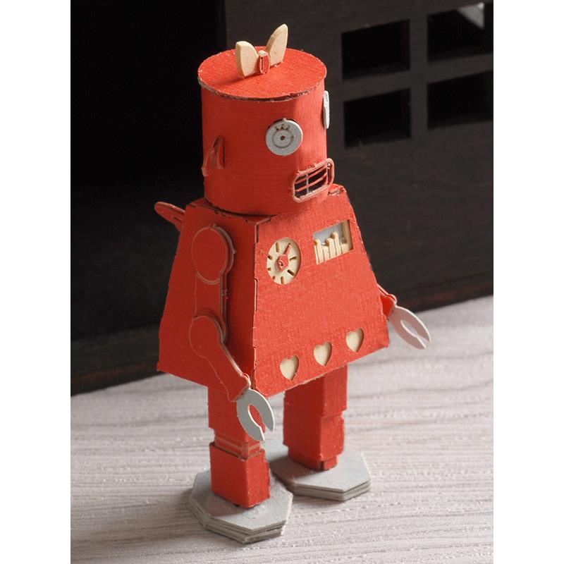 Ikono手工DIY立体拼图机器人纸模型玩具迷你3D激光纸模型Jz
