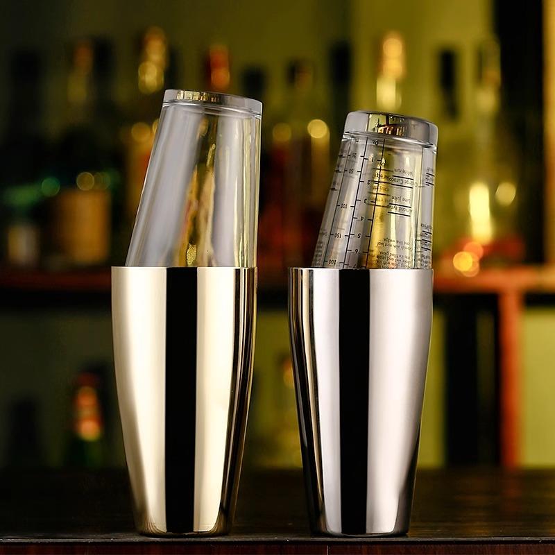 美式波士顿玻璃扣杯摇酒器 摇酒壶 调酒杯 雪克壶摇壶 酒吧调酒器