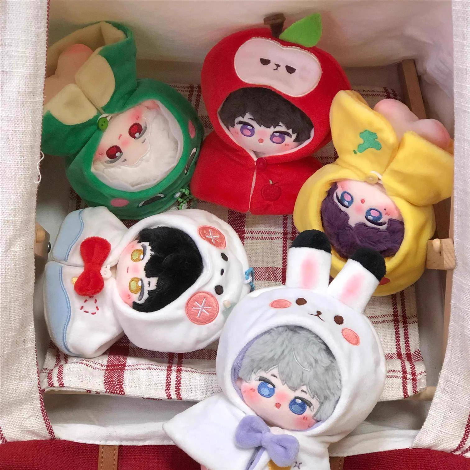 恋与深空娃衣10CM棉花娃娃头套斗篷Q萌沈星回黎深夏以昼秦彻祁煜