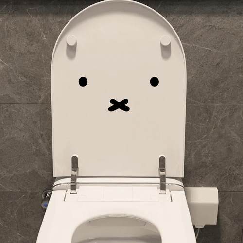 木讷的笑脸表情贴纸 行李箱家具柜子马桶盖表面玻璃门窗装饰贴画