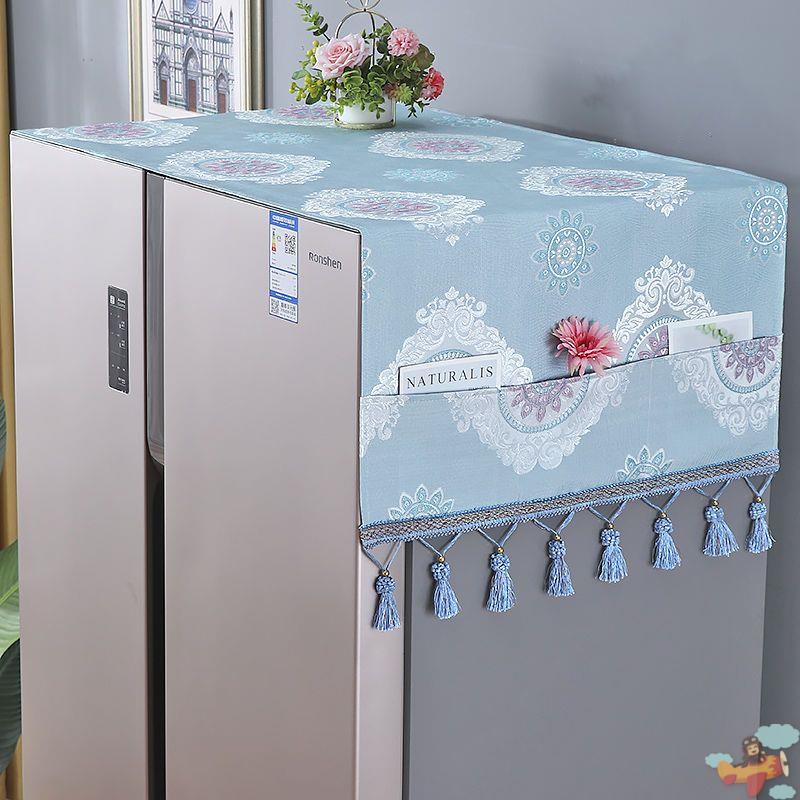 冰箱防尘罩防尘布盖布床包微波炉洗衣机双门单开 门冰箱罩盖巾