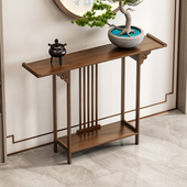 新中式 玄关实木楠竹条案靠墙家用供桌现代简约客厅置物端景玄关柜