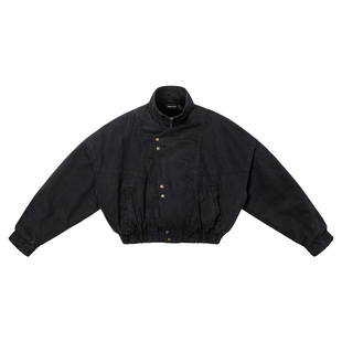 FMT 座山雕冬宽松复古做旧水洗竹节斜纹bomber加厚夹克外套男