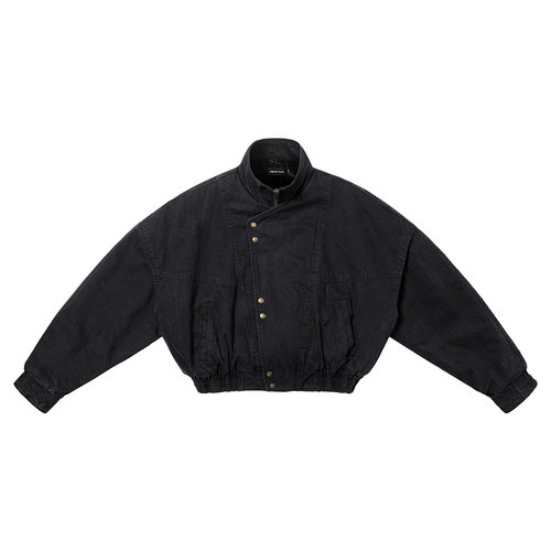 FMT方领秋冬宽松洗水做旧bomber