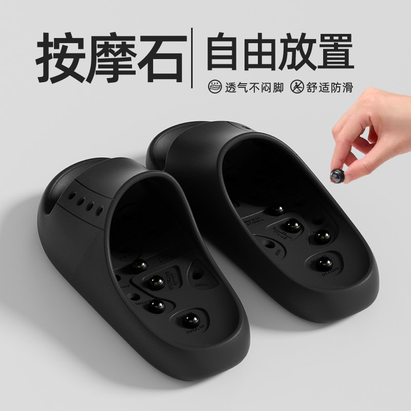 浴室防滑足疗指压按摩凉拖图片