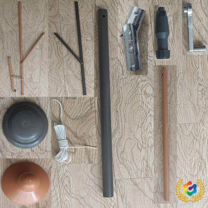 ??中柱遮阳伞太阳伞配件伞骨伞帽转向摇头配件下伞杆绳子底座配