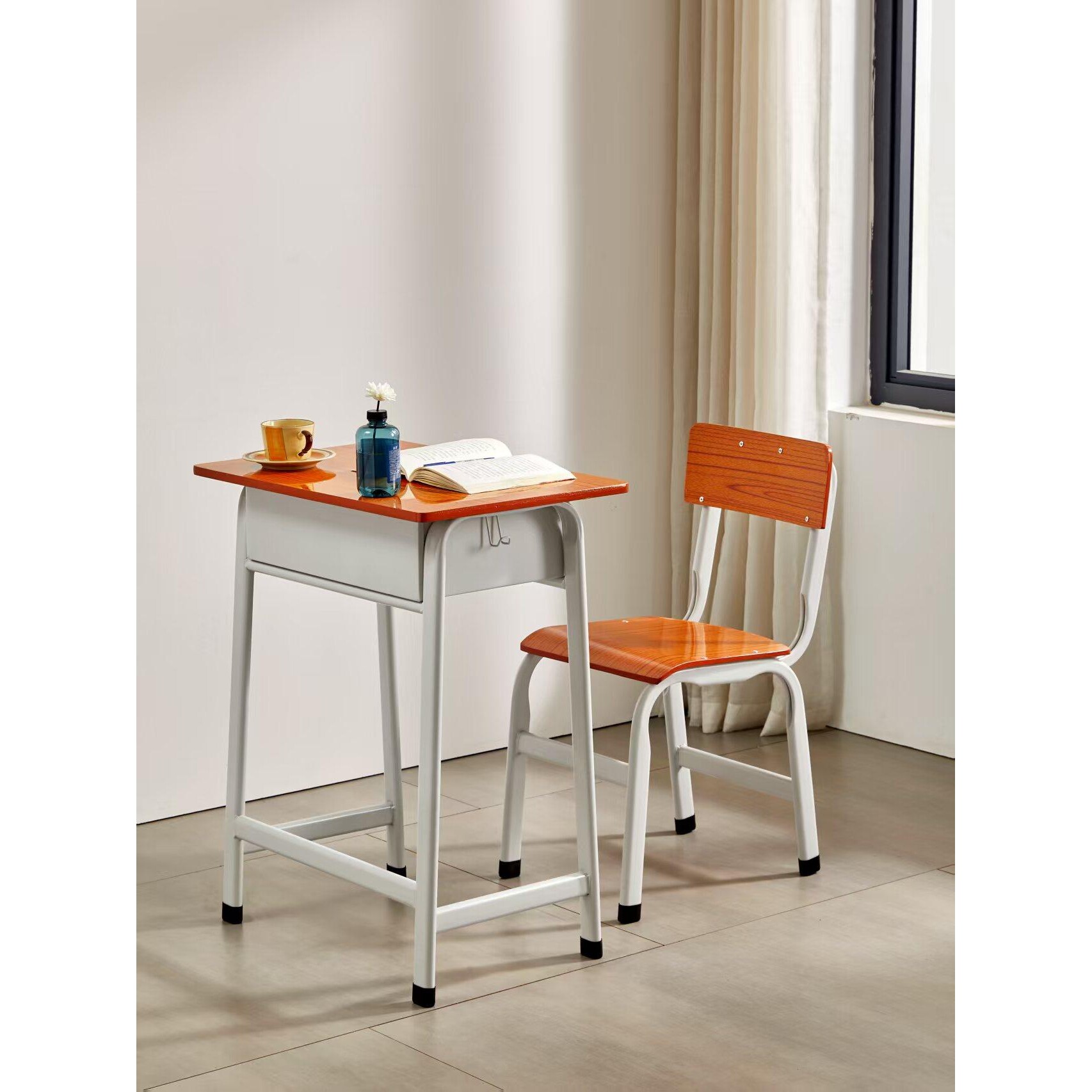 学校中小学生单人课桌椅培训桌家用儿童学习写字桌套装辅导班