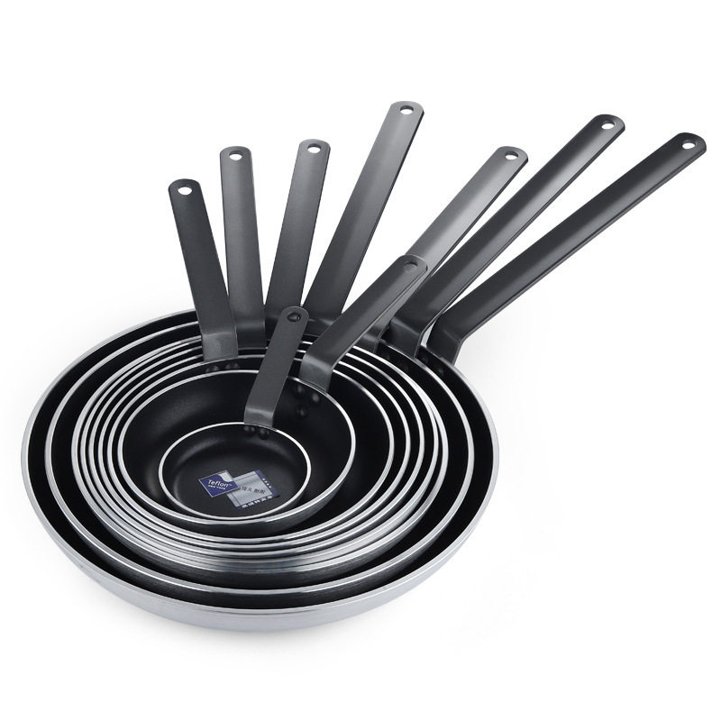 易厨乐法式不粘锅平底炒锅煎锅商用大煎盘加厚铝合金特富龙不沾层