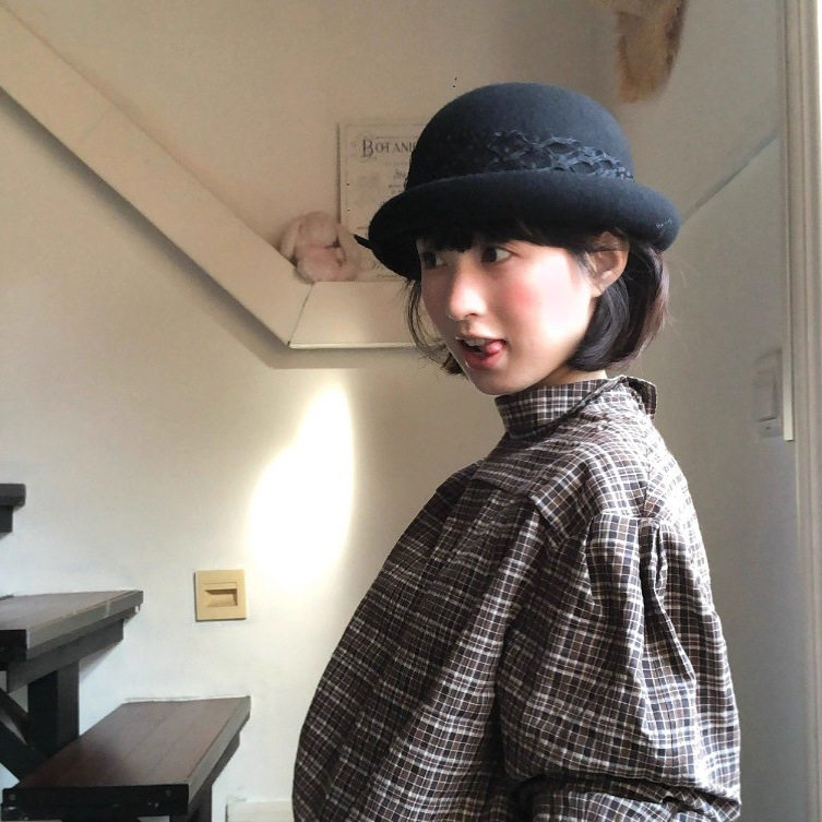 法式剑麻蝴蝶结蓓蕾帽澳羊毛呢复古公主气质优雅千金风小礼帽女