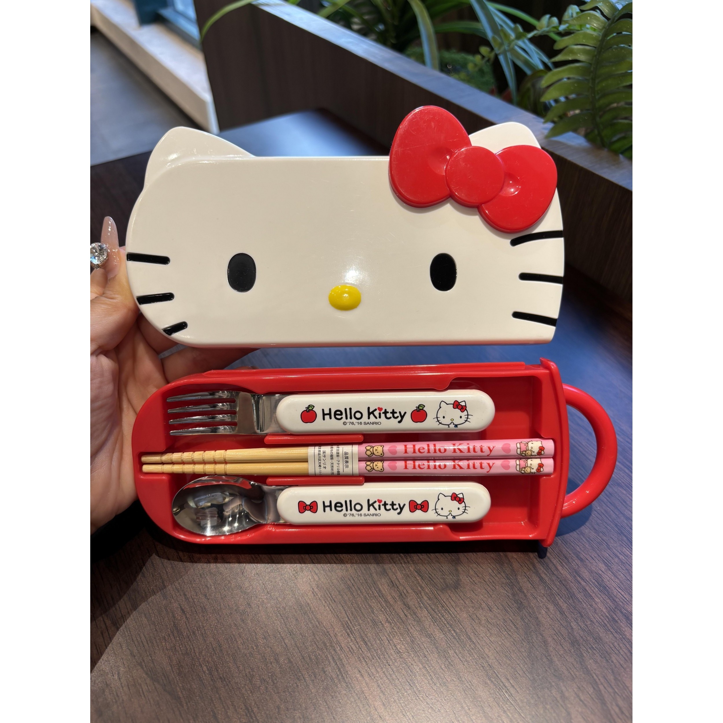 哈喽kt筷子勺子套装一人用餐具收纳盒便携式学生不锈钢筷勺三件套,收纳整理,眼镜收纳盒,淘宝优惠券,粉丝福利购,淘宝优惠卷