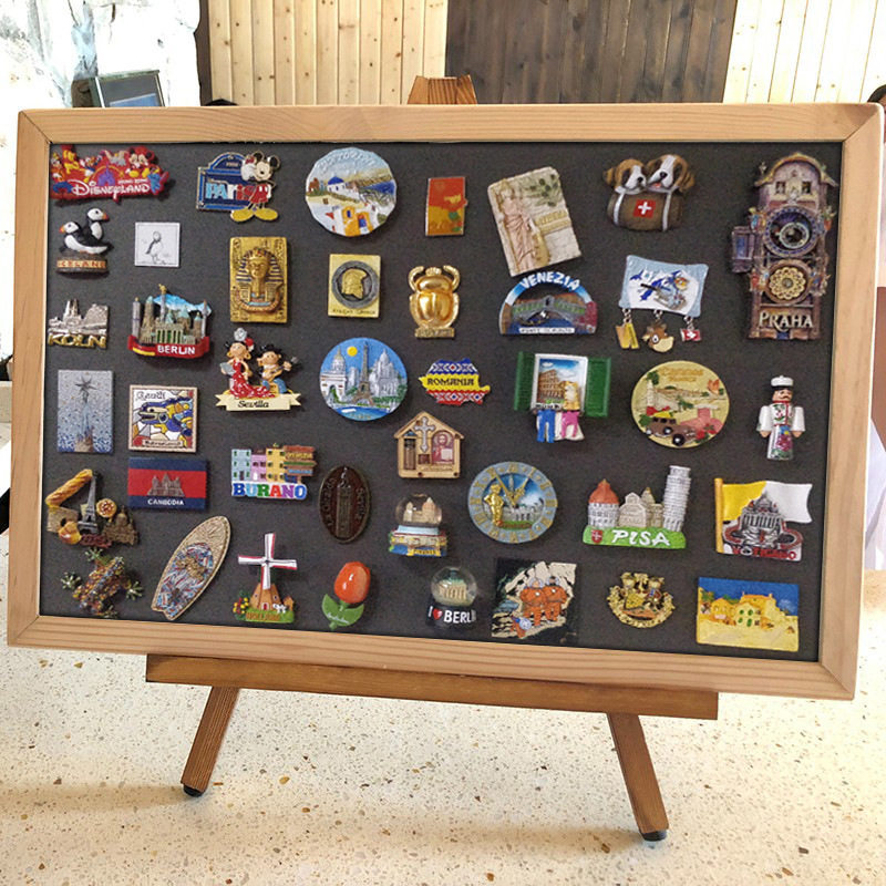 磁吸小黑板家用磁性冰箱贴展示板谷子吧唧收纳板展示架吸磁铁相框