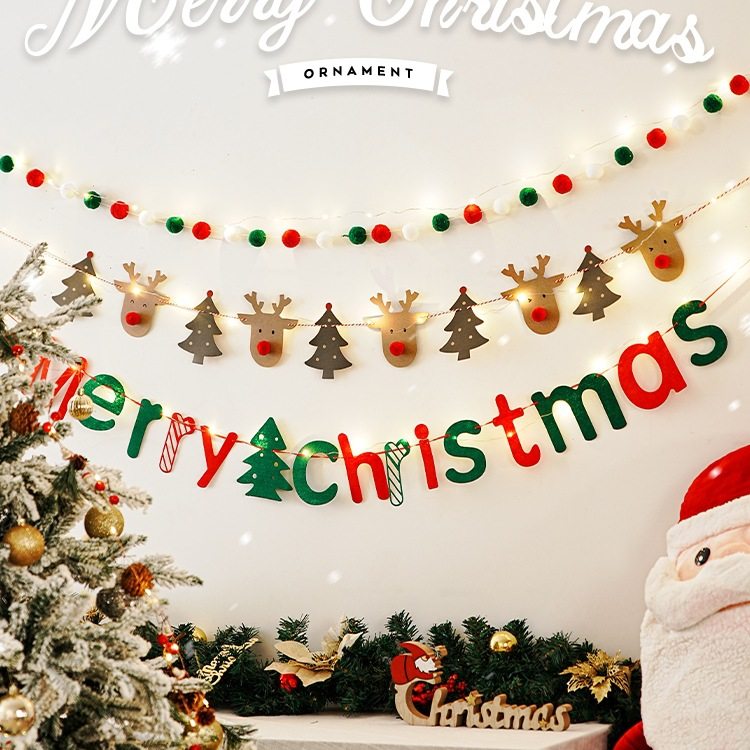 圣诞节家用儿童创意拉旗圣诞树挂件挂饰店铺场景布置装扮道具,节庆用品/礼品,圣诞装饰品,淘宝优惠券,粉丝福利购,淘宝优惠卷