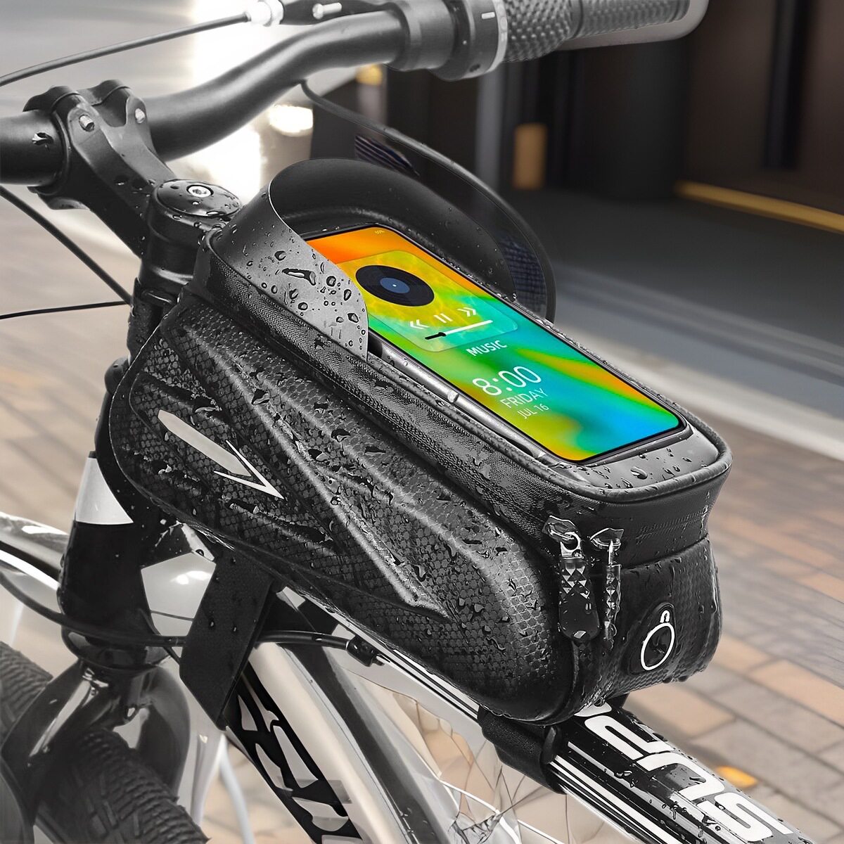 ?自行车包前梁包山地车手机收纳单车前挂包防水装备配件骑行包硬