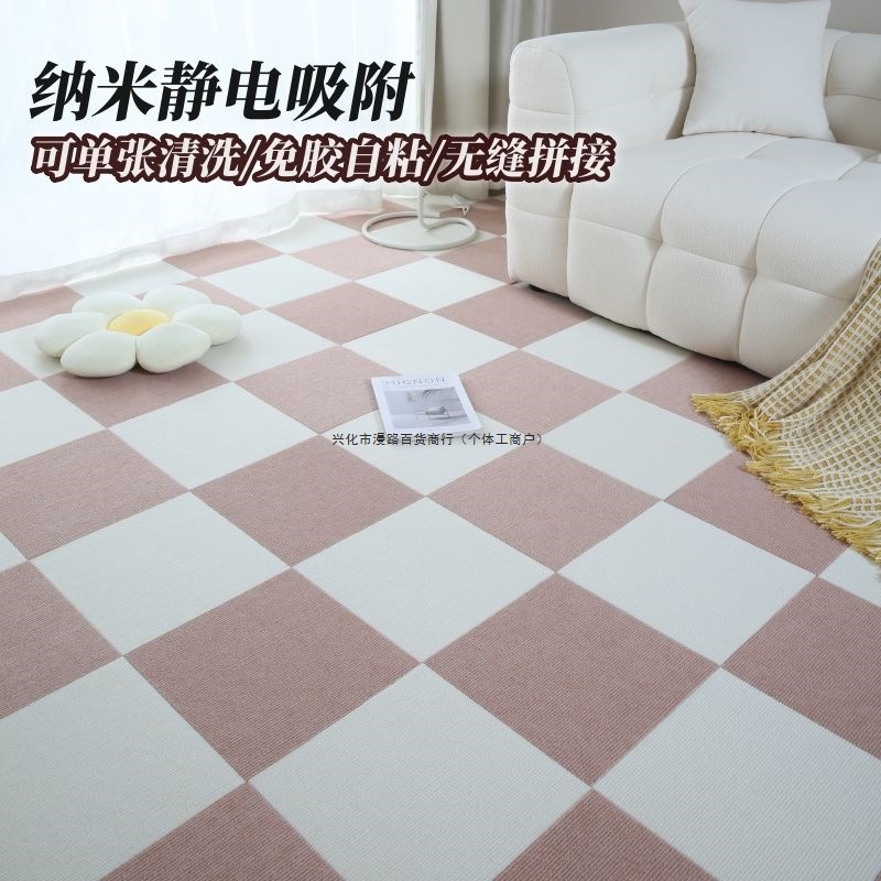 拼接办公室免胶地毯客厅卧室全铺房间床边水泥地满铺方块防滑地垫