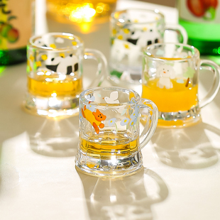 ?可爱小酒杯家用高颜值玻璃白酒杯烧酒杯一口杯迷你清酒杯