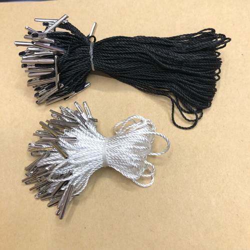 服装商标挂绳金属头别针线扣吊绳吊粒涤纶线扣单头吊牌绳服饰