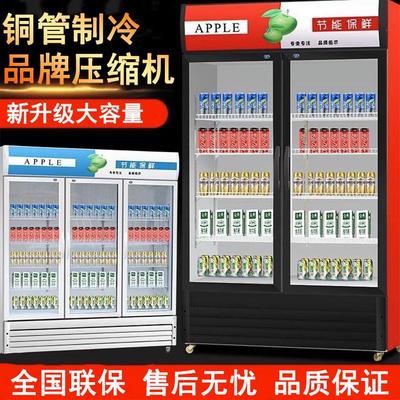 啤酒柜冷藏展示柜立式商用冰箱单门保鲜柜饭店超市冷柜双门 饮料