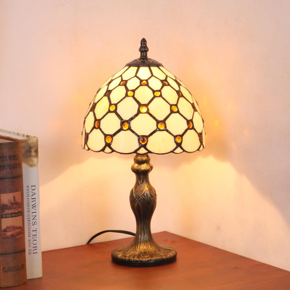 欧濠蒂灯饰田园乡村书房卧室床头灯珠子灯手工艺术创意咖啡厅台灯