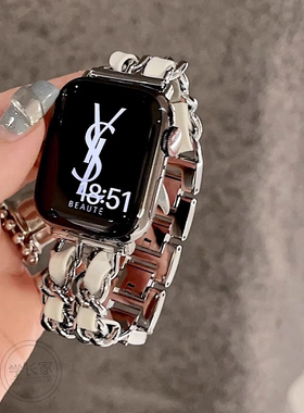 适用华为watchfit3手表带链金属间皮fit2智能手表链watch fit4替换手表带小香风高级感1女款手环腕带新款手带