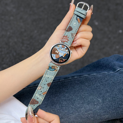 Uhada原创牛仔腊肠小狗真皮表带