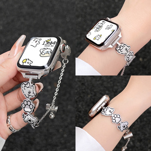 腕表2手环腕带女款 适用华为watchfit4手表带金属手镯可爱4pro新款 fit3手表链女款 watch 夏天创意 智能运动夏季