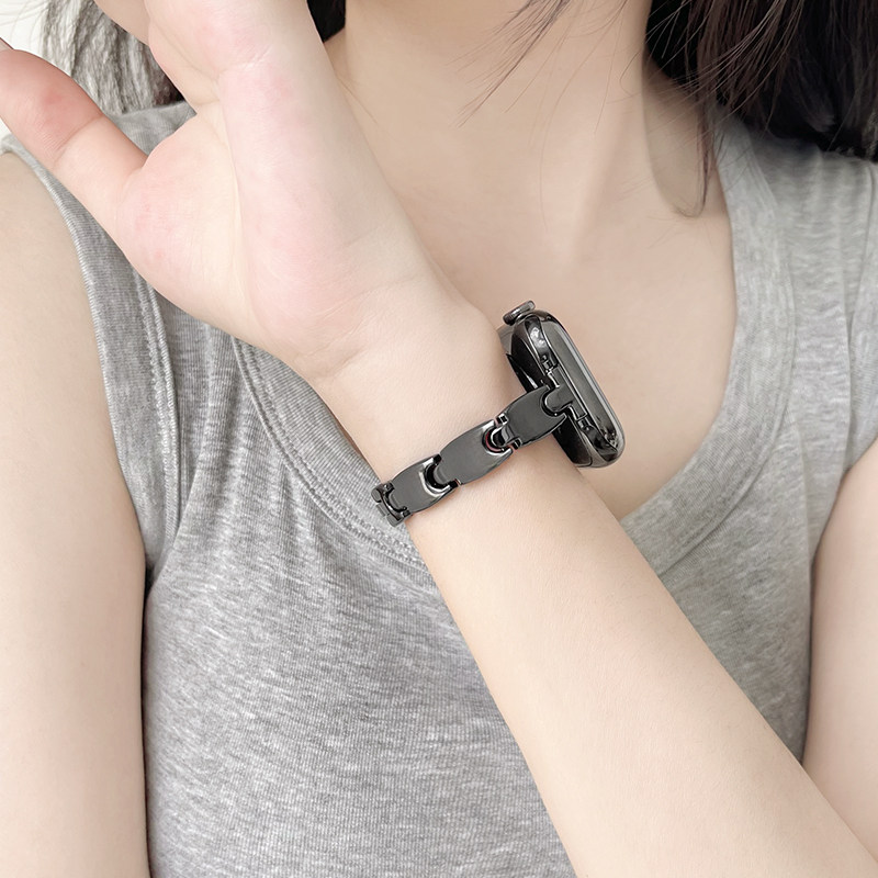 UHADA新款金属仿陶瓷表带