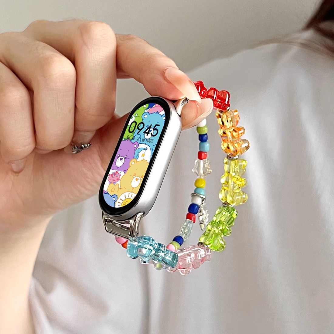 UHADA彩色小熊双链表带女生可爱