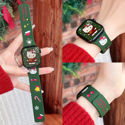 UHADA圣诞kt猫新款硅胶磁吸表带