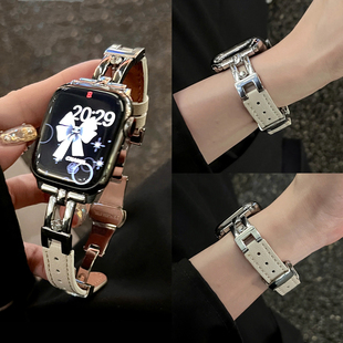 适用vivowatchgt2手表带皮质vivo watch gt3代智能手环vivowatch5女士iqoo蓝牙版iqoowatchgt高级感金属表链
