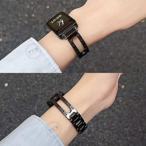 Uhada新款罗马数字金属手镯表带