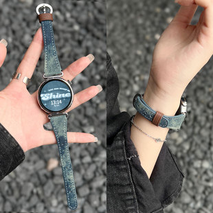 专用腕表带watch4智能运动5pro女士高端手表链3 牛仔watchgt5女款 2高级精致系列 gt6手表带新款 适用华为watch