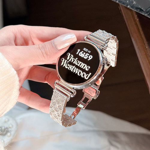适用oppo watch x3mini手表带金属oppowatchx2mini全智能系列watch4pro夏天女款透气专用腕带一加手表2高级感