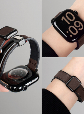 适用华为watch fit4手表带磁吸watchfit3智能运动手表链4pro高级感新款腕表2秋冬女款手环腕带1真皮系列手带