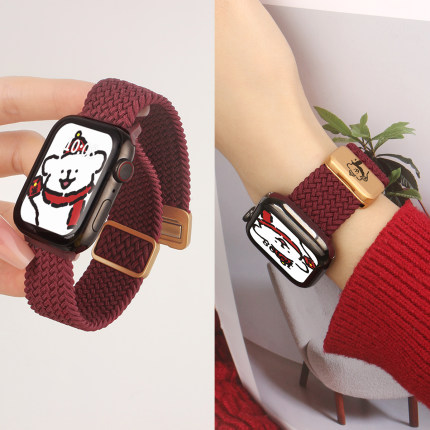 适用华为watch fit3手表带新年编织磁吸创意watchfit2智能运动手表fit1时尚女款fitnew女士新款高级腕表表链