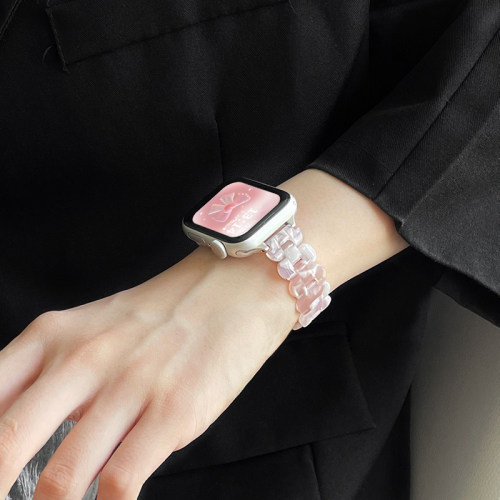 适用iwatchs11表带新款s9树脂applewatchs8小众手表带女士苹果手表s10s6s5夏天女生透气高级女款iPhonewatch