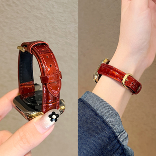 适用vivowatchgt2手表带真皮vivo gt2秋冬手表链watch5智能手环3代女士腕带iqoowatchgt高颜值iqoo女生 watch