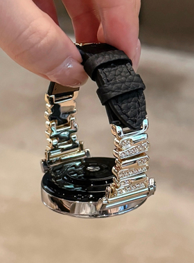 适用华为watch gt6手表带秋冬新款真皮watchgt5智能运动手表链watch4pro女款腕表带专用3女士高端精致2高级感