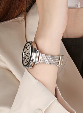 适用华为gt5手表带新款高端系列6pro女士专用腕表带watchgt4夏天女款金属手表链watch5高级感女表带3智能运动