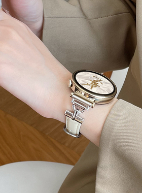 适用华为gt4手表带gt5/6新款41mm智能手表链watchgt3女士手表带watch4/3pro女款真皮2系列高级感腕表轻奢女式