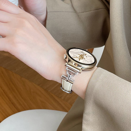 适用华为gt4手表带gt5/6新款41mm智能手表链watchgt3女士手表带watch4/3pro女款真皮2系列高级感腕表轻奢女式