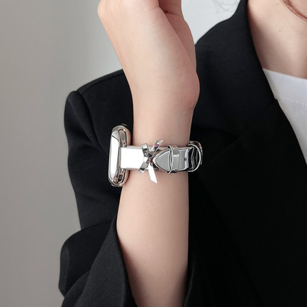 适用华为watchfit4手表带真皮蝴蝶结4pro新款智能运动watch fit3手表链女款腕表2手环腕带女款夏天创意轻奢